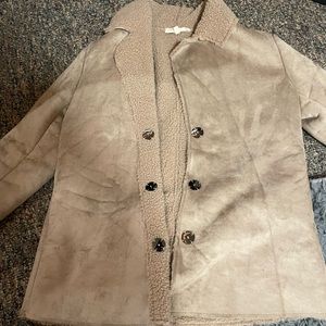 Women’s Suede Sherpa Coat